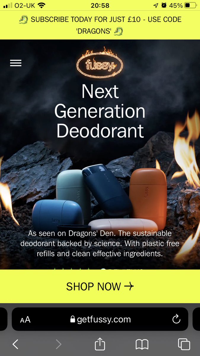 GeniusLearning1's tweet image. Thrilled for @getfussy securing funding from 2 dragons tonight. Absolutely love their deodorant and mission. Go check them out if you want to reduce your impact on the planet in your own small way.