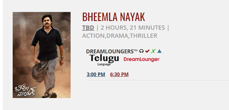 PrimeMediaUS's tweet photo. #BheelmaNayakUSA #StPeter #MidRivers @marcus_theaters #StLouis tickets are open
https://t.co/sLCzcCk7gG
#BlockBusterBheemLaNayak https://t.co/5n5kvIuHpr