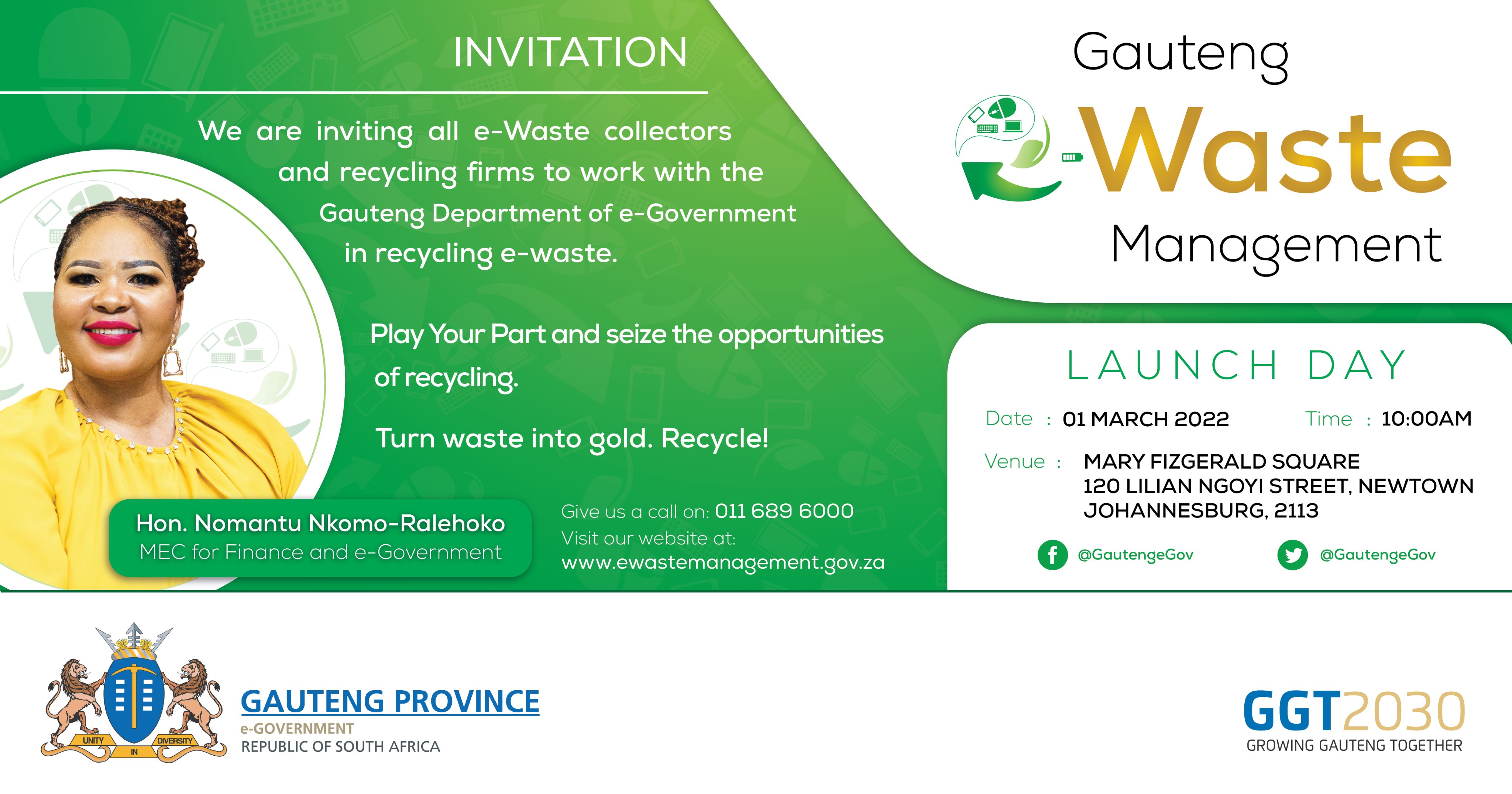 تويتر \ Gauteng e-Government على تويتر: "Did you know that? We've established the #eWaste Management to coordinate the #recycling of abandoned e-waste such as unused cellphones, computers, and refrigerators. Bring all your