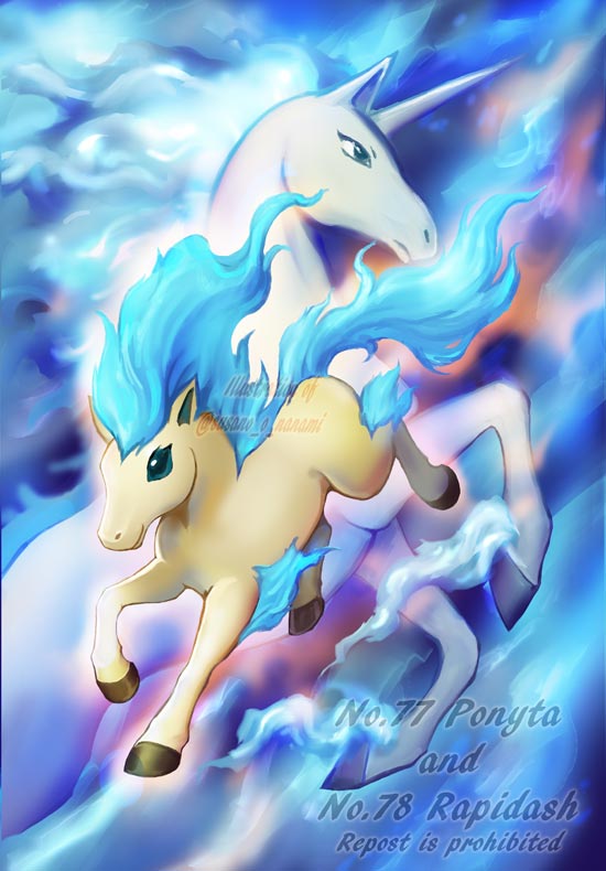 「色ポニータ&ギャロップ
#Ponyta  #Rapidash #pokemon 」|すさノお@イラストとゲームとポケモンのイラスト