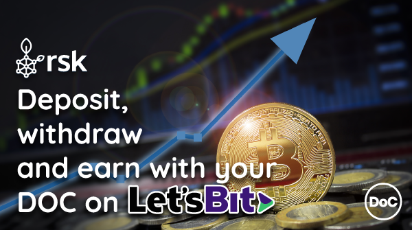 rsksmart_pt's tweet photo. Grandes novidades para a comunidade RSK #LatAm e Eurozone @LetsBit_ok adiciona suporte para @moneyonchainok’s $DOC token 🎉

Disponível para usuários na Argentina, Peru, Colombia &amp; €zone

Com a integração da @SovrynBTC acesse  também a DeFi empréstimo  na https://t.co/LQVe34wfJp https://t.co/8CeANnrAI7
