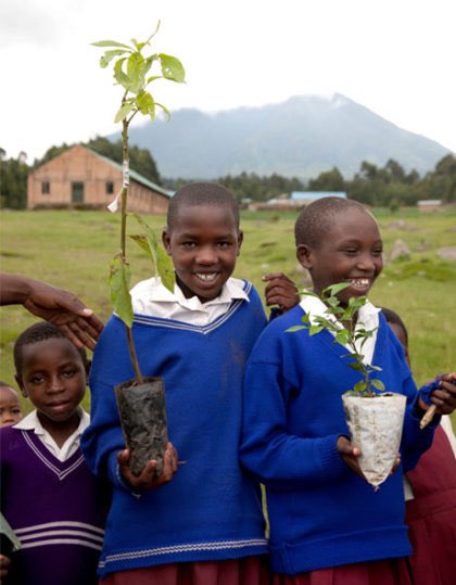 Educating the future. Due to donations, staff members are able to attend different schools and educate the kids on the conservation of gorillas. Keep donating so the kids can keep on learning! Photo credit: The Gorilla Organization #Charity #Gorillas #Savegorillas