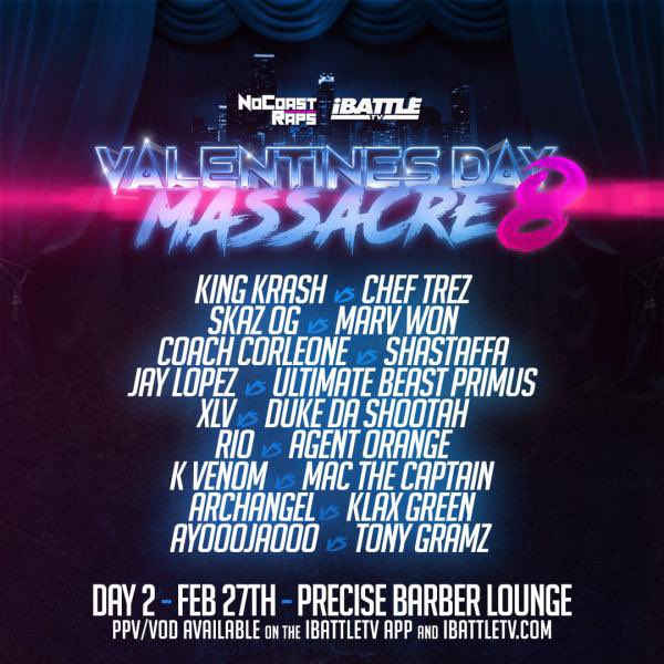 AllThingsBatRap's tweet photo. SATURDAY &amp; SUNDAY ~ 2/26-2/27

@NoCoastRaps &amp; @iBattlePromo ~ #VDM8 

LIVE PPV/NEXT DAY VOD ON iBattle APP ~ https://t.co/gRCsRymbZI https://t.co/zsfuCFHOFs