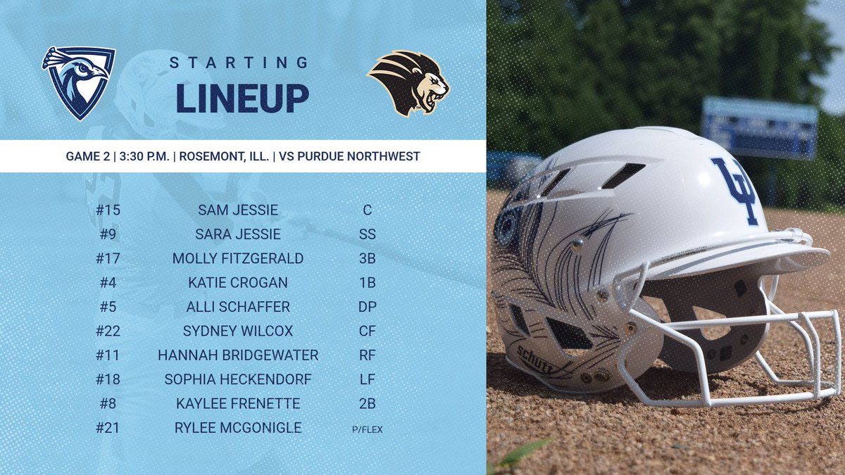 UIU_Softball's tweet photo. Starting lineup for Game 2 https://t.co/GLNLtkDOyO