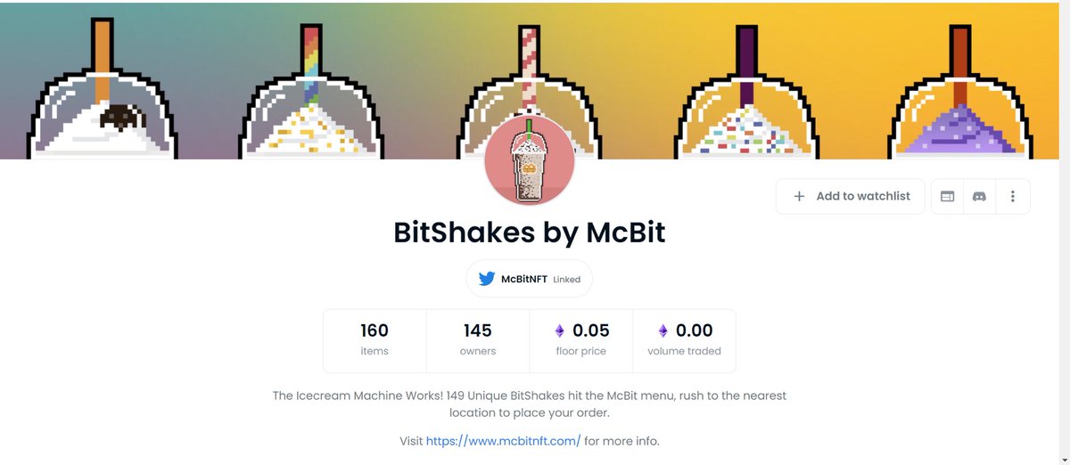McBitNFT's tweet photo. THANK YOU GUYS FOR AN AMAZING DROP‼️

*SOLD OUT IN LESS THAN 10 MINS*

Congrats to everyone who got their hands on a BitShake, now new McBit locations are set to open across the metaverse 😎 

Orders up! 🍳

OS: https://t.co/Gwtk3bmp75
Discord: https://t.co/00QFwHMuyF

#NFT https://t.co/gKJB28OjUt