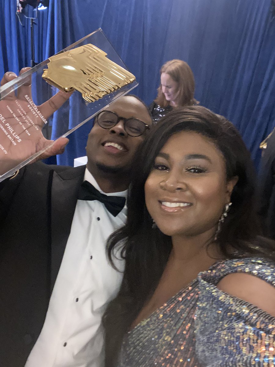 FunmiOlutoye's tweet photo. #AboutLastNight… at the Royal Television Journalism Awards #RTSAwards.

What a wonderful night! Surrounded by my talented bosses, colleagues and friends. @Noel_Phillips won an award for @GMB! Also, our colleagues over at @itvnews absolutely *cleaned up* yesterday! #TeamITV 💫 https://t.co/62KxpoCxMV