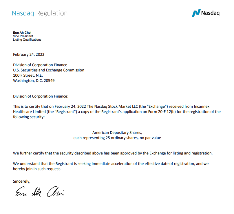 DimitriosK23's tweet photo. $IHL  &amp; $IXHL 
Seems like this is the final tick of approval from the SEC before the notice of effect (which i think will be tonight). Then $IHL wil be trading on the Nasdaq $NDQ under the ticker $IXHL 
🥳👀🚀 https://t.co/odomed32Ti