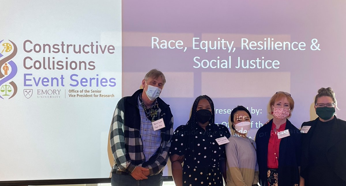 DeborahWBruner1's tweet image. ANNOUNCING @emory_research Pitch session winners Drs. Lynn &amp;amp; Sohn @emorycollege and Dr. Johnson @EmoryRollins at Constructive Collisions Event on #Race , Equity, Resilience &amp;amp; #SocialJustice for study of interaction of segregation, environment &amp;amp; health disparities.