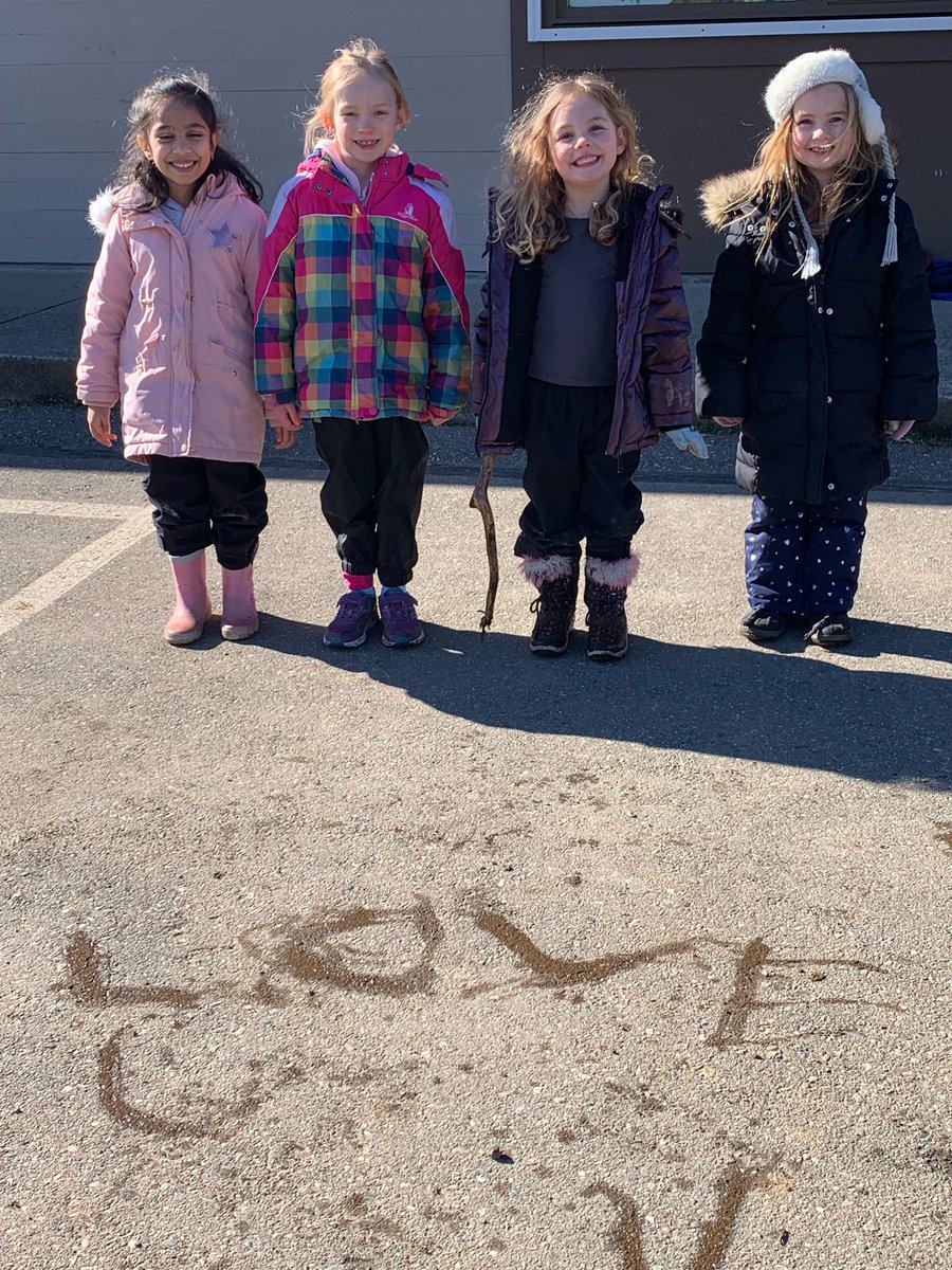 A love of literacy + muddy playtime = ❤️ #kindergarten #abbyschools