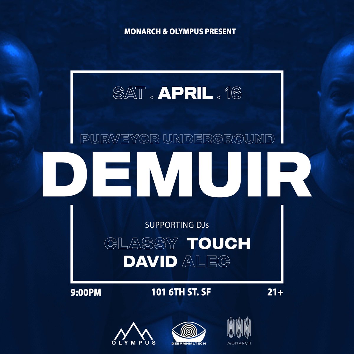 Fourfourlive's tweet photo. ⭐️ @djdemuir takes the stage at @MonarchSF April 16th!

Ticket link 🎫 https://t.co/aZ9omBhkwy
🤝 @DmtLbl https://t.co/zzouPzACix