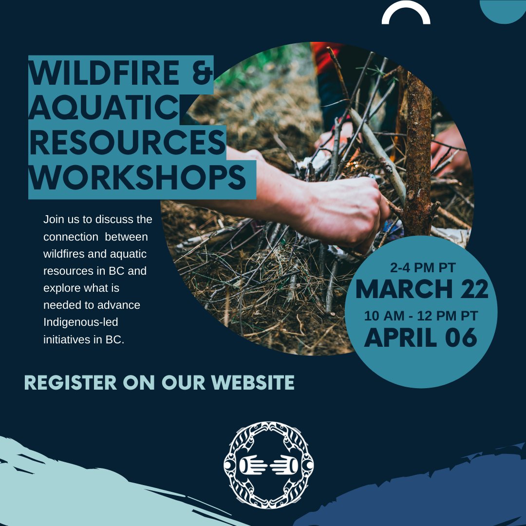 Are you interested in exploring how the First Nations of BC can be further involved in fire impact on aquatic habitat &amp; resources?
Join us in a series of workshops on March 22 &amp; April 06, 2022.
For more information and to register: fnfisheriescouncil.ca/program/water-…