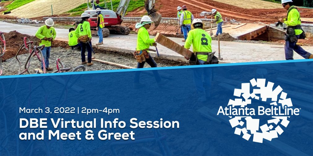 AtlantaBeltline's tweet photo. We are hosting an event on Thursday, March 3rd to encourage Disadvantaged Business Entities (DBE) to work on the Atlanta BeltLine project. If you are interested, sign up for the session at the link below or visit our blog for more information!

https://t.co/qd9fiNQLCp https://t.co/qeyUyHo7Bn