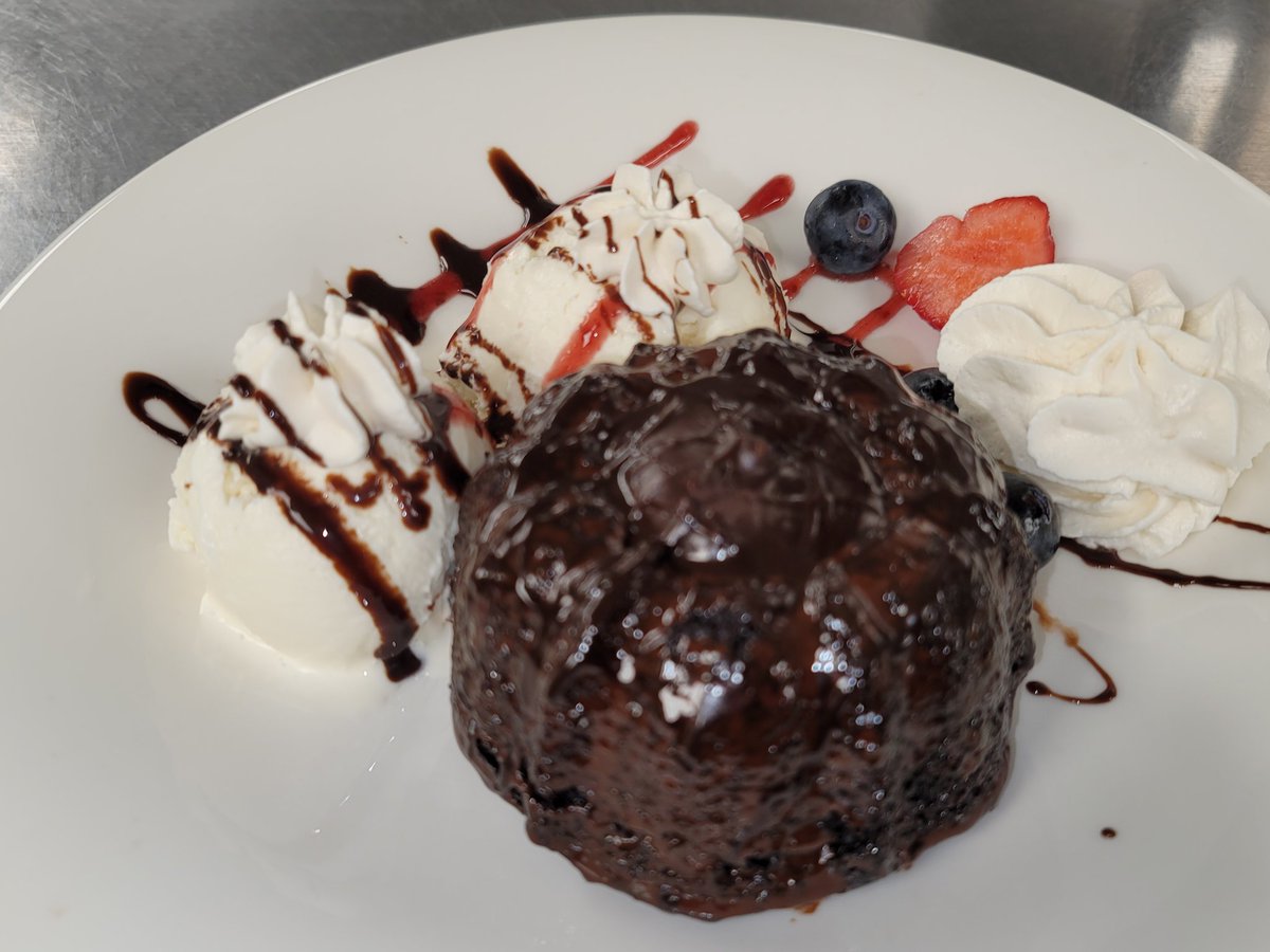 revdennisbell's tweet photo. It ok to have ice cream with the warm chocolate molten cake https://t.co/VZXhuqiAmt