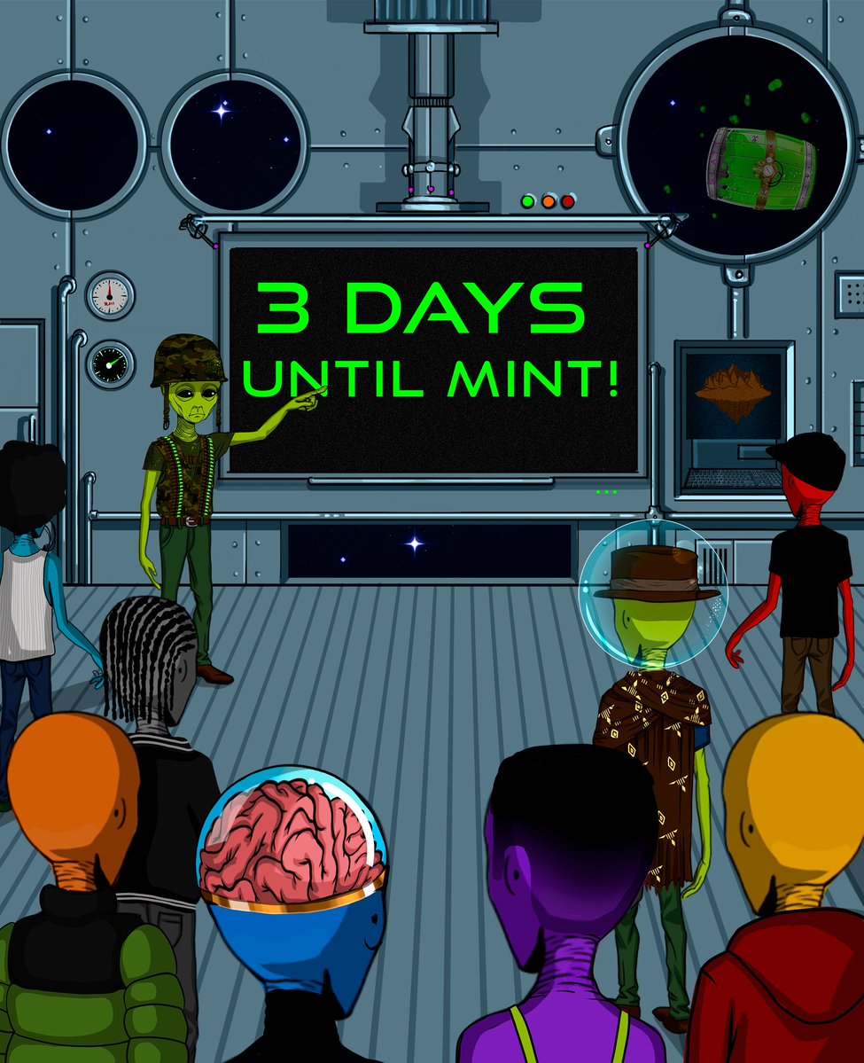 alienscumfleet's tweet photo. ASF GIVEAWAY TIME!🚀

We are giving away 25 WL spots and airdropping 5 $SLATT KEG NFTs to winners!🎉

1 WL spot will get you a discounted mint price of .0169 ETH 

🚨TO ENTER🚨 
1⃣RT+Follow @alienscumfleet 
2⃣Tag 3 Friends
3⃣Join our Discord👇
https://t.co/MgOUhI2qx4 https://t.co/LTeNFcKOG3