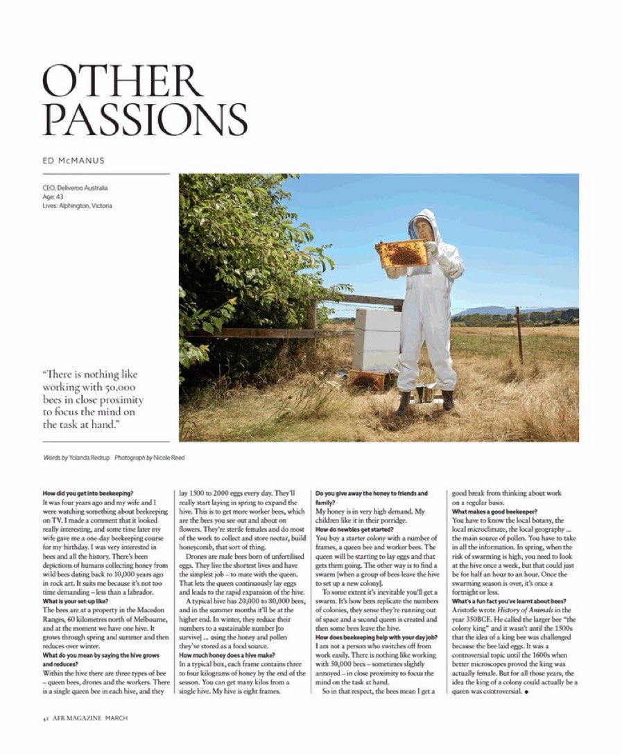 Lovely to chat about bees with <a href="/YolandaRedrup/">Yolanda Redrup</a>
