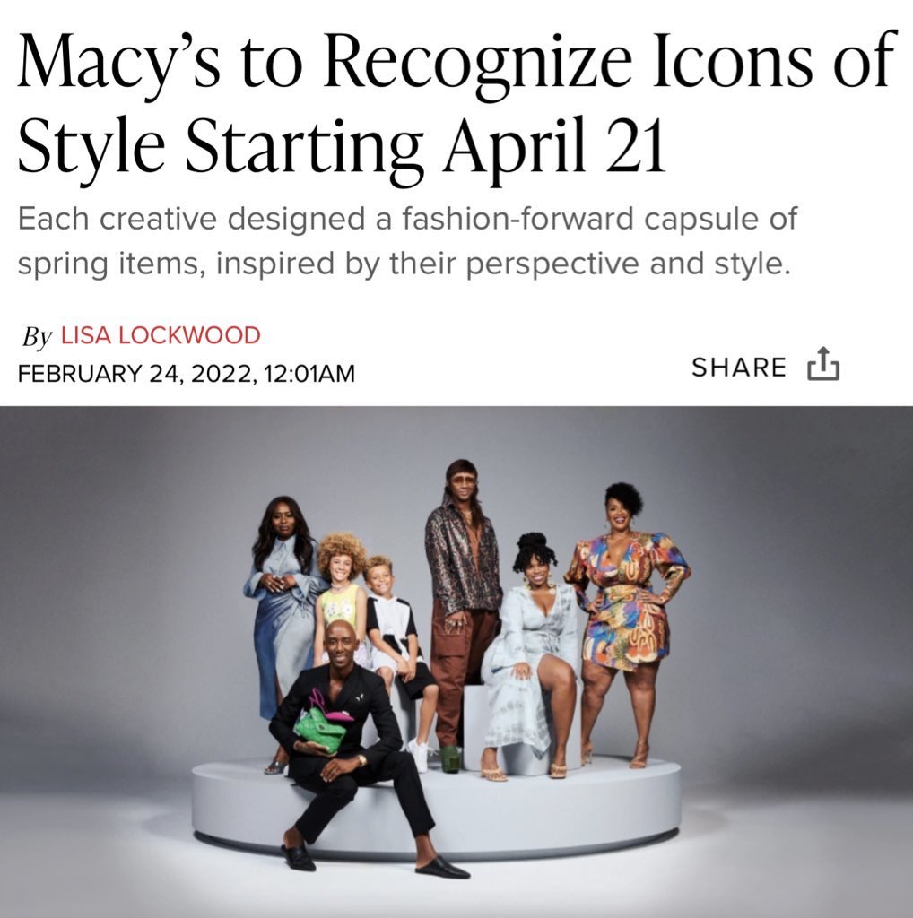 HomebyAreeayl's tweet photo. This is a dream! 

I designed a special capsule collection exclusively for @macys! I am super honored to be a 2022 Icon of Style along with these amazing artists, Ade Samuel, @jeromelamaar, @stellaandblaise, @theegoogoo and @mateonewyork 💐 https://t.co/11BA5y1EQv