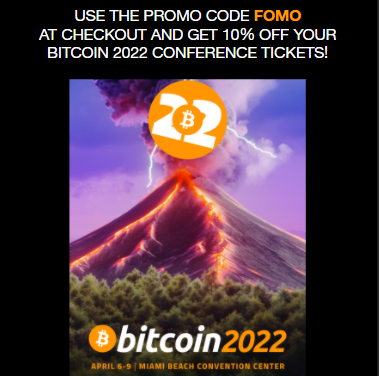 Sats giveaway!  

Now thru March 1st, anytime I tweet the word FOMO, like &amp; retweet the tweet. Must like &amp; retweet this tweet as well! You'll be entered to win 100K sats. Up to 5 entries per account. 

2 winners will be picked; 100,000 sats each!

b.tc/conference/reg…
#bitcoin