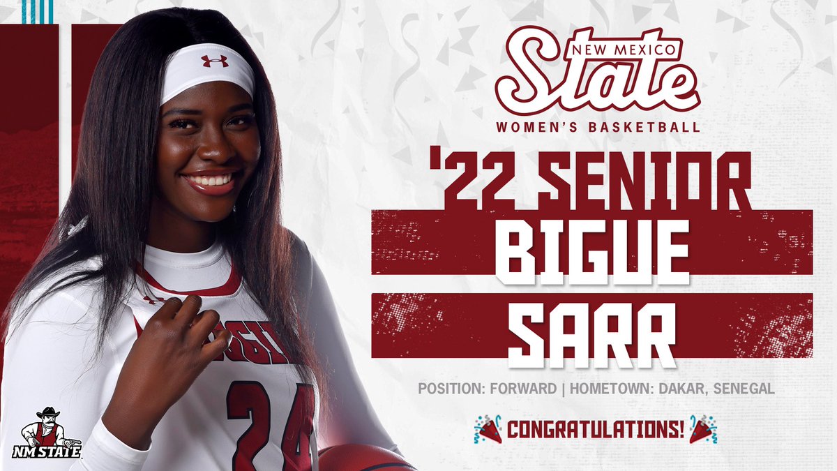 SENIOR DAY COUNTDOWN🎓

Bigue Sarr has dominated all year, posting almost 13 pts. and nine rebs. per game!👀 KB has also notched 10 double-doubles and started all 25 games this year!🤩

All 8️⃣ seniors will be recognized this Saturday in the home finale!🏠

#AggieUp