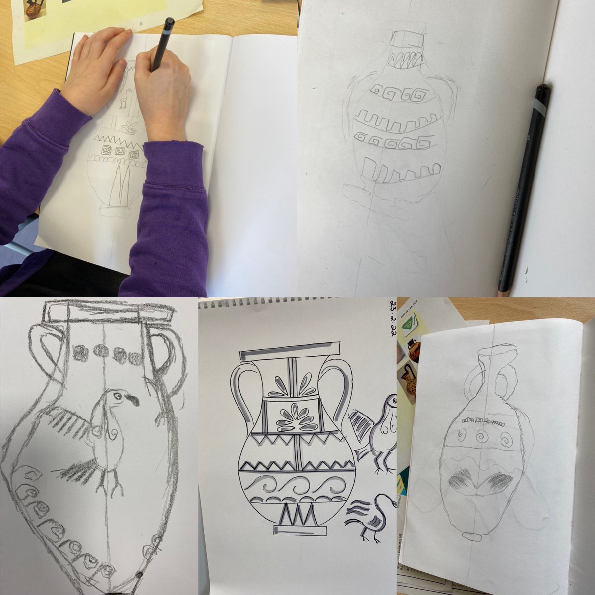 belindajohn71's tweet image. Designing our Greek pots through observation of shapes and patterns #greeks #greekdesign #symetety #geometricdesign @HeathfieldCP