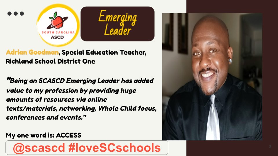 Becoming an SCASCD Emerging Leader is special ... just ask them! #loveSCschools