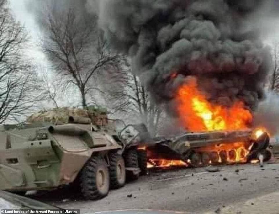 Russian tanks destroyed in Ukraine