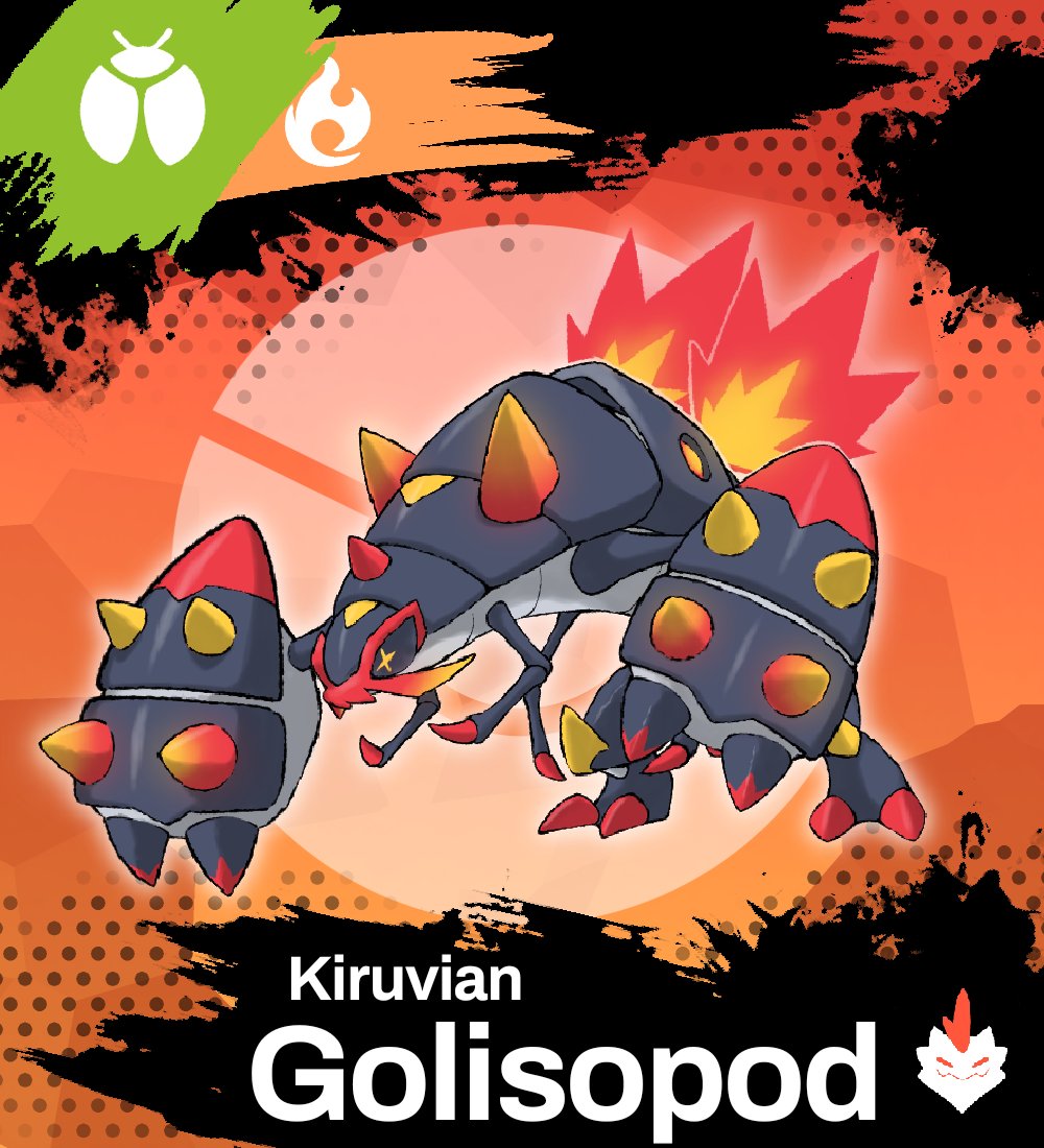 DrakoryArts's tweet photo. Bueno, aquí están mi Wimpod y Golisopod de Kiru para el #RetoEBmon de @EBaruON, con una personalidad más agresiva y explosiva a jalarle la greña a todos!!💥
-Tipos: Bicho 🪲/Fuego 🔥
-Inspiración: Artefactos pirotécnicos varios y en un Isopodo gigante
Espero les guste 😊 https://t.co/Tfvl23geVK