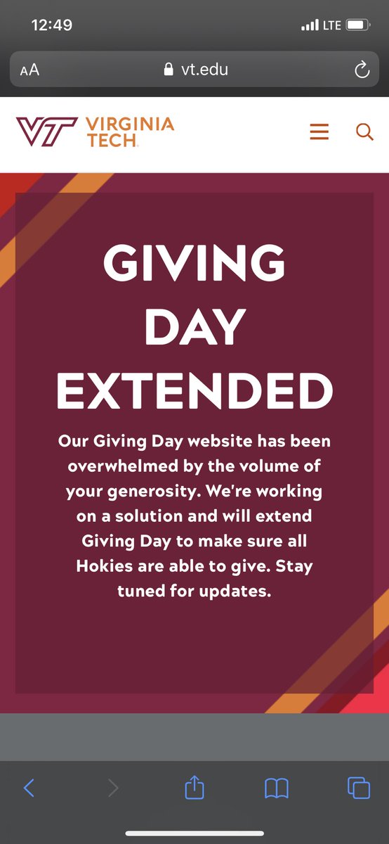 It’s still happening! Donate now to @vtprism give the students funds to help expand experiences and a#field trips! givingday.vt.edu/amb/donnawerta…