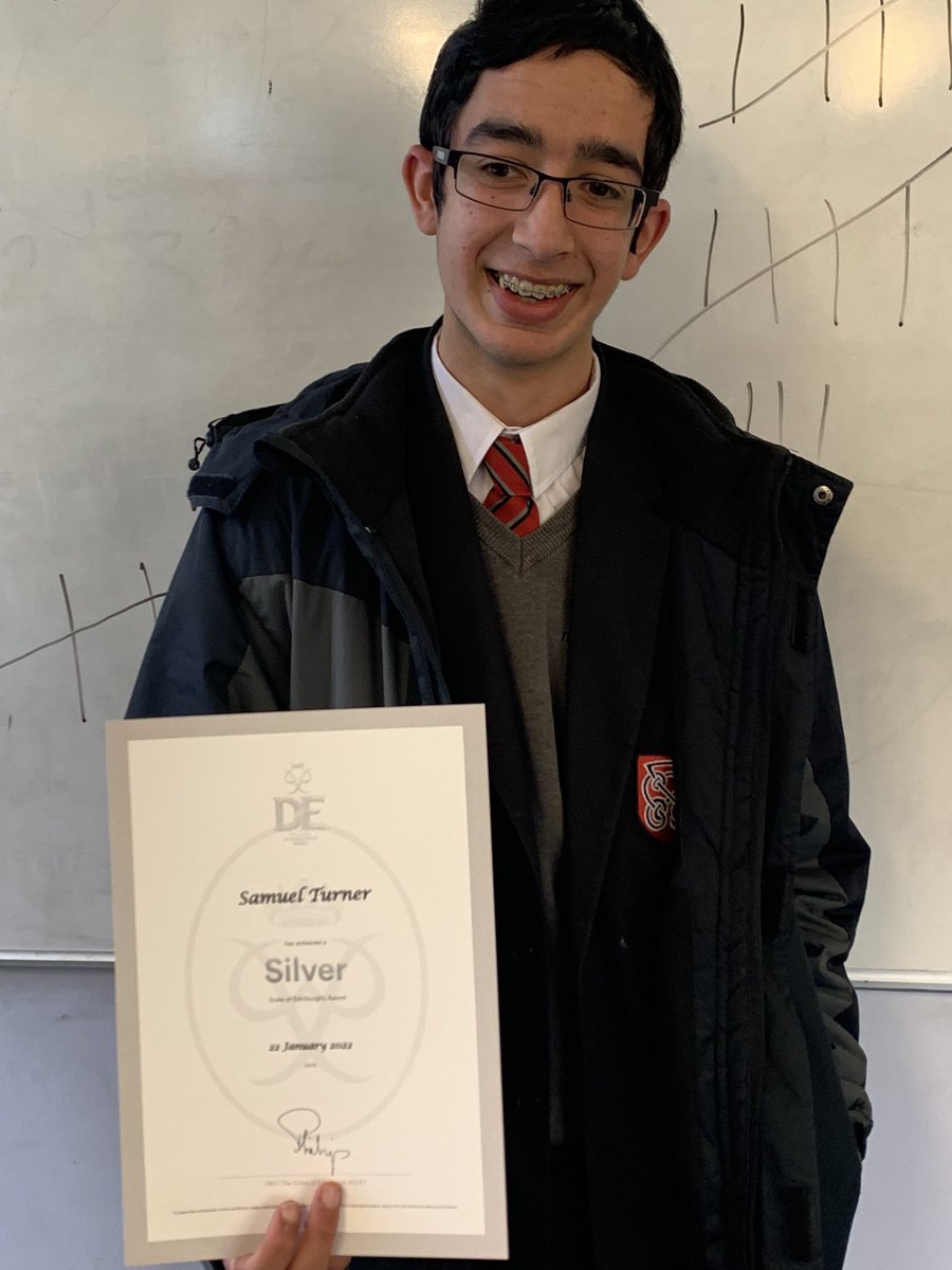 TPS_Hitchin's tweet photo. Congratulations Samuel on your Silver Duke of Edinburgh Award. 2021 silver students had a very difficult expedition in Wales, and Samuel soldiered on with a sprain ankle to complete it. Super proud, well done again.
#outdooreducation https://t.co/dvEvIULe0y