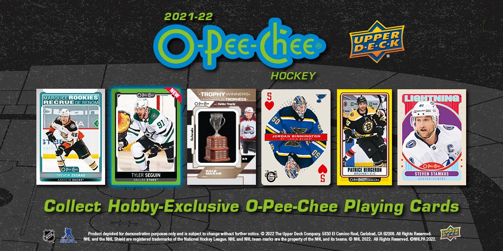 2021-22 O-Pee-Chee is out in stores now! Collect Marquee Rookies, Trophy Winners, hobby-exclusive playing cards, and more! Have you visited your local hobby shop yet?

#hockeycards #tradingcards #collecthebest