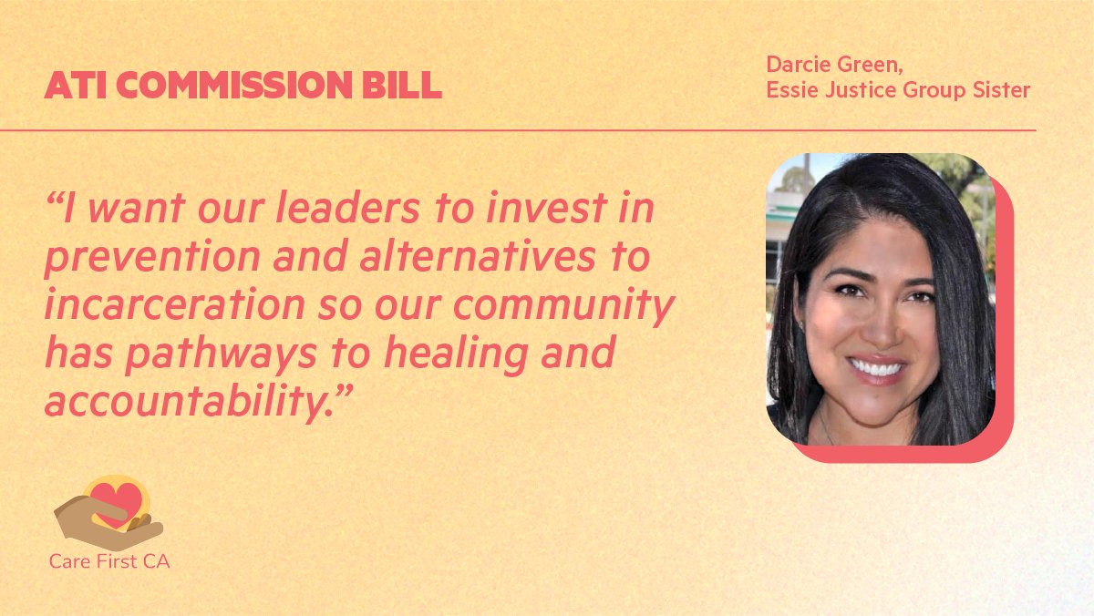 essie4justice's tweet photo. In CA, jails are used to triage socioeconomic disparities & health issues. @CareFirstCA wants #CareNotCages. #AB1670 represents the 1st step to community care for:
Mental Health
Substance Use
Houselessness
Food insecurity
We need #CareFirst #JailsLast to heal our communities. https://t.co/rkxNdw8l3f