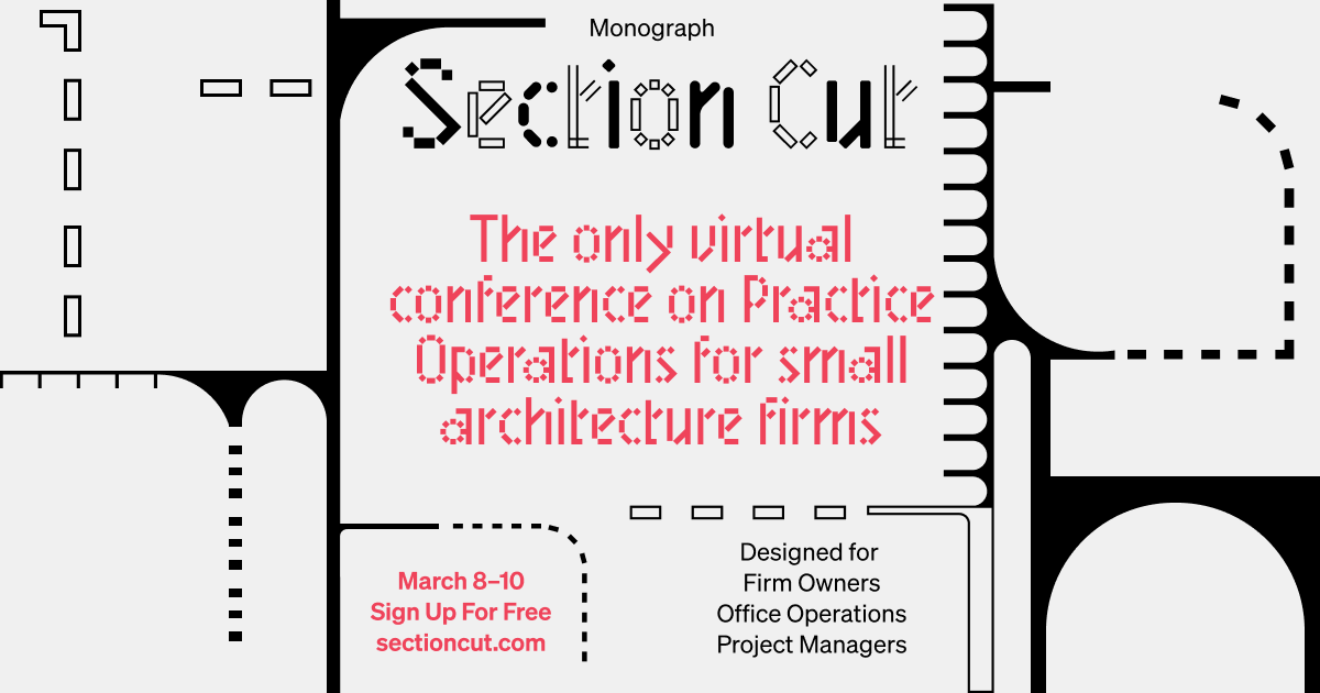 archpaper's tweet photo. Want to learn about operations and business side of #architecture?
#SectionCutSS22 is the only conference focused on Practice Operations—hosted by @monographhq
Connect with industry leaders and emerging #architects on March 8–10 for free online!
Register https://t.co/RXehHRb5IZ https://t.co/eScXGDEW8J