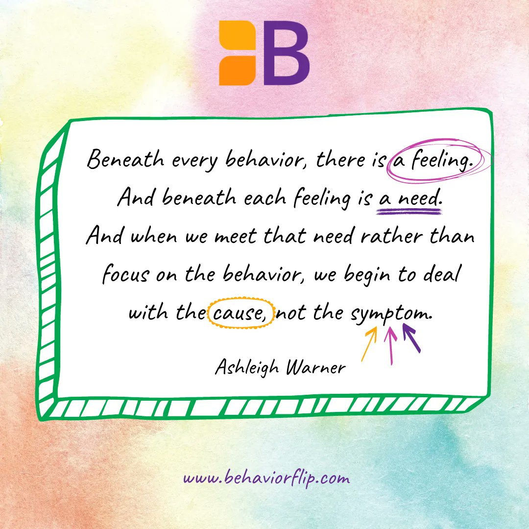 Help the cause, don't punish the symptom - 💯 
🌐 behaviorflip.com
#behaviorflip #restorativepractices #socialemotionallearning #traumainformed #growthmindset #pbis #behavioraldata #behaviormanagement #classroommanagement #relationshipsfirst #schoolculture #schoolclimate