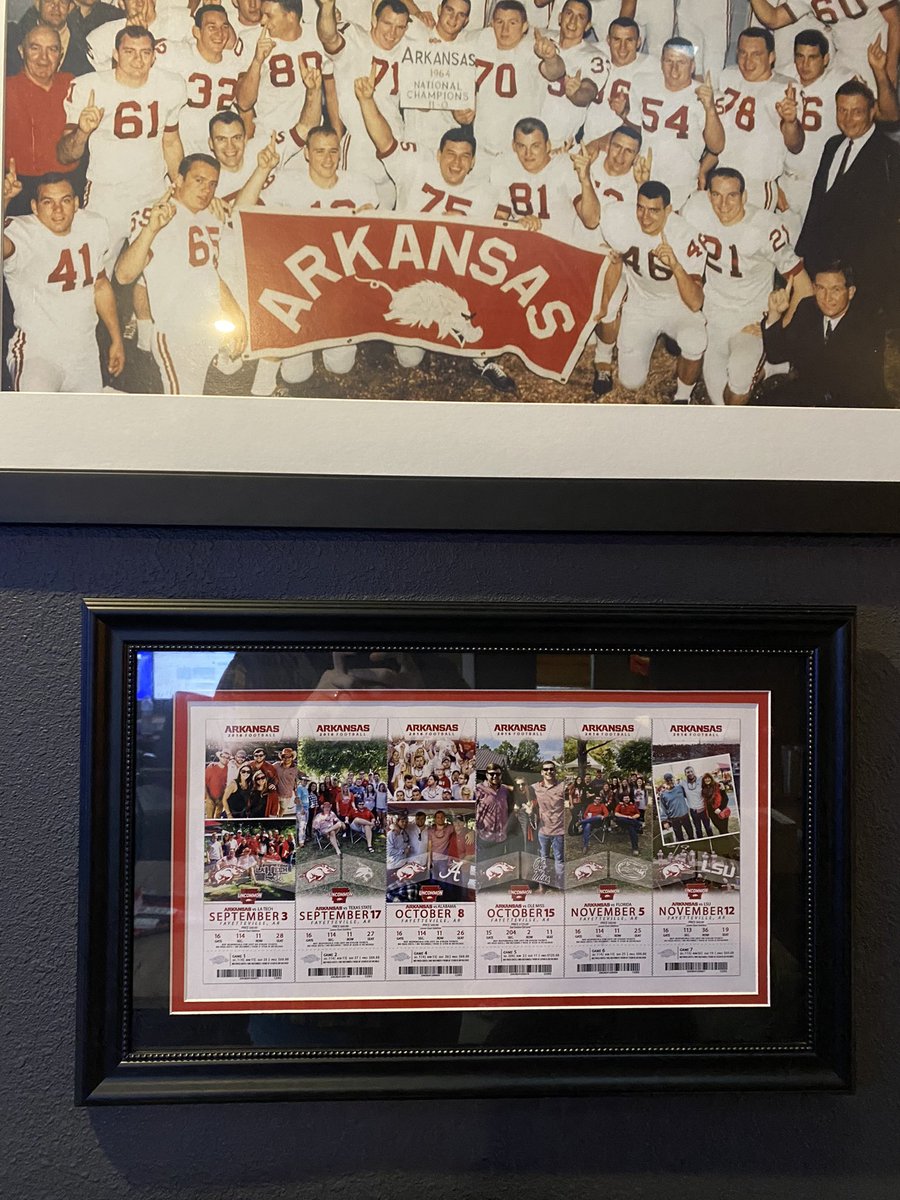 huntkeatcab's tweet photo. @JacobScottDavis Friend surprised me with this print of all my ticket stubs from the first year we bought a tailgate spot in The Gardens. Replaced the graphics on the tickets with pics from our tailgate for each game. Great memories. https://t.co/TfUmofbCMD