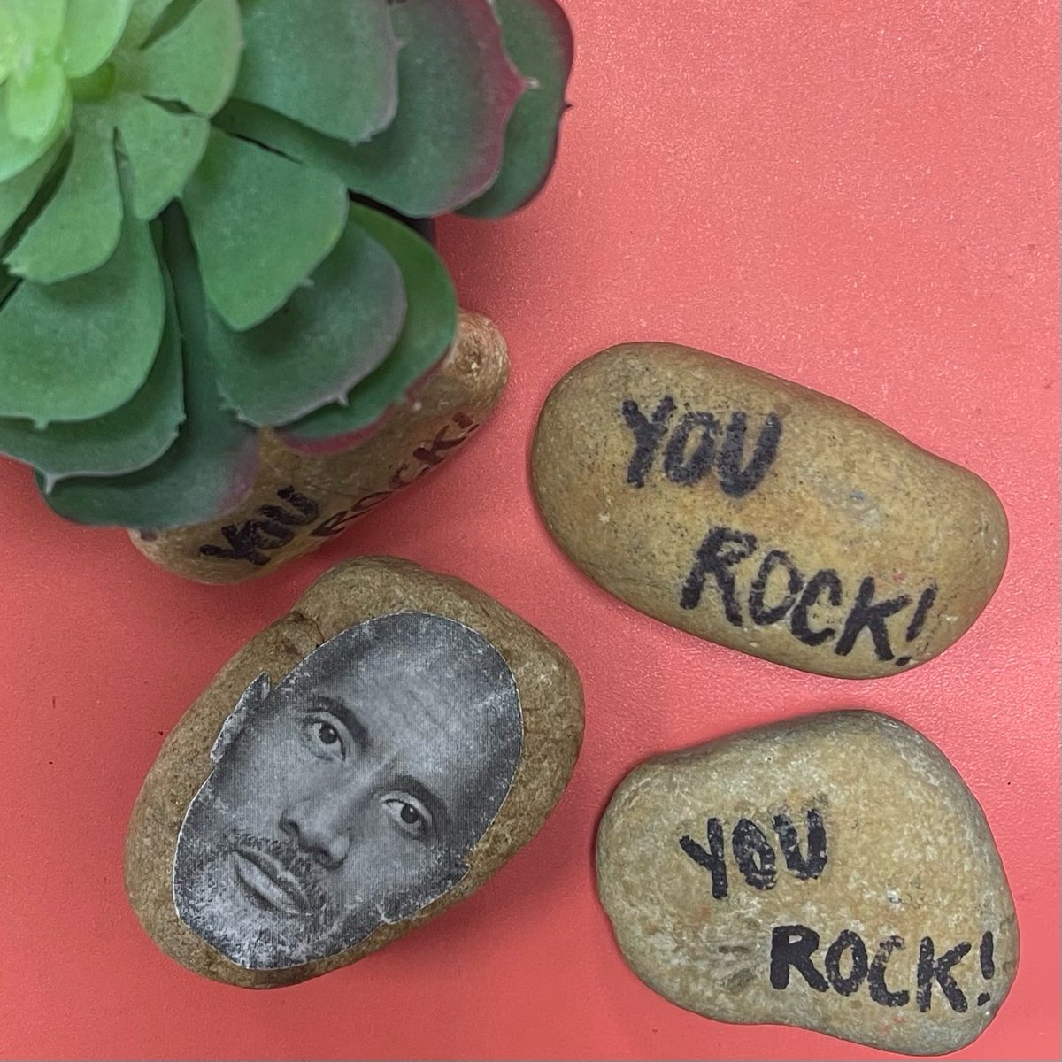 merydwen's tweet photo. I put these “You Rock” on kids’ desks and cubbies when they go above and beyond. One child was upset he hadn’t received a rock and I said, “Work hard; you’ll get a rock!” He said, “I don’t want a rock, I want The Rock.” Done. ⁦@TheRock⁩ #iteachsecond #kidsrock https://t.co/nKg9W7v7Xn