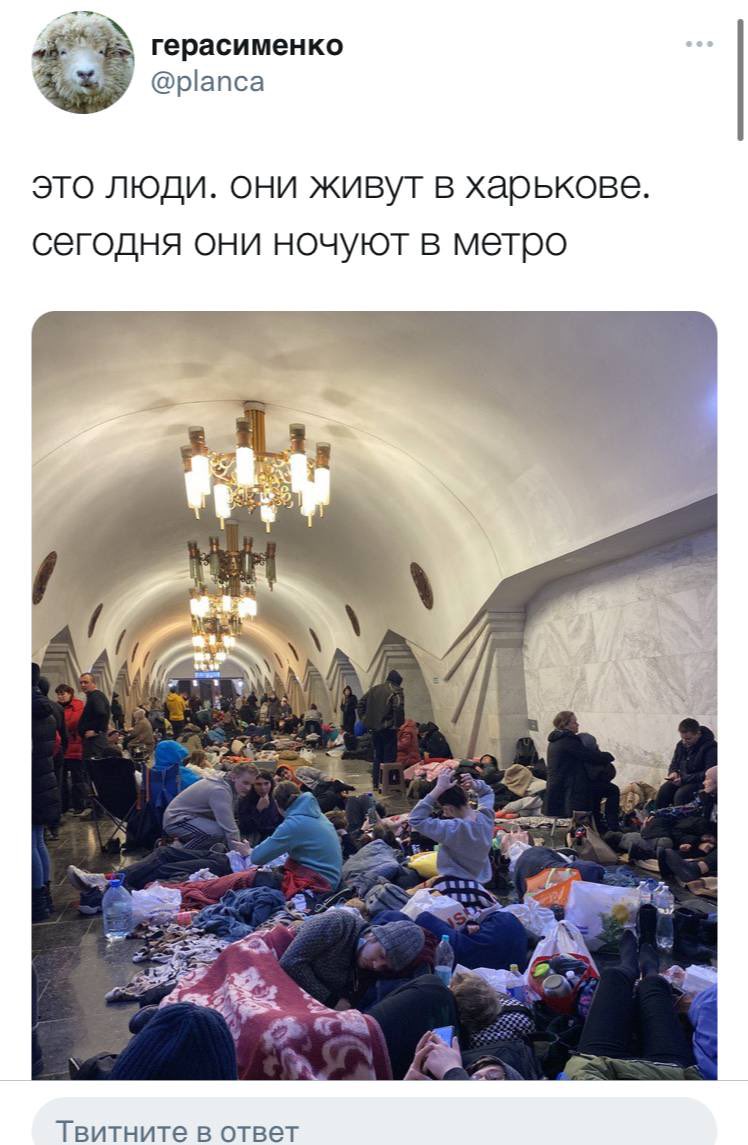 Каждому, кто лежит сейчас в тёплой кровати, нужно посмотреть на это фото и ужаснуться. Как быстро всё меняется. Ещё вчера эти люди тоже лежали в своих постелях и строили планы на ближайшие выходные