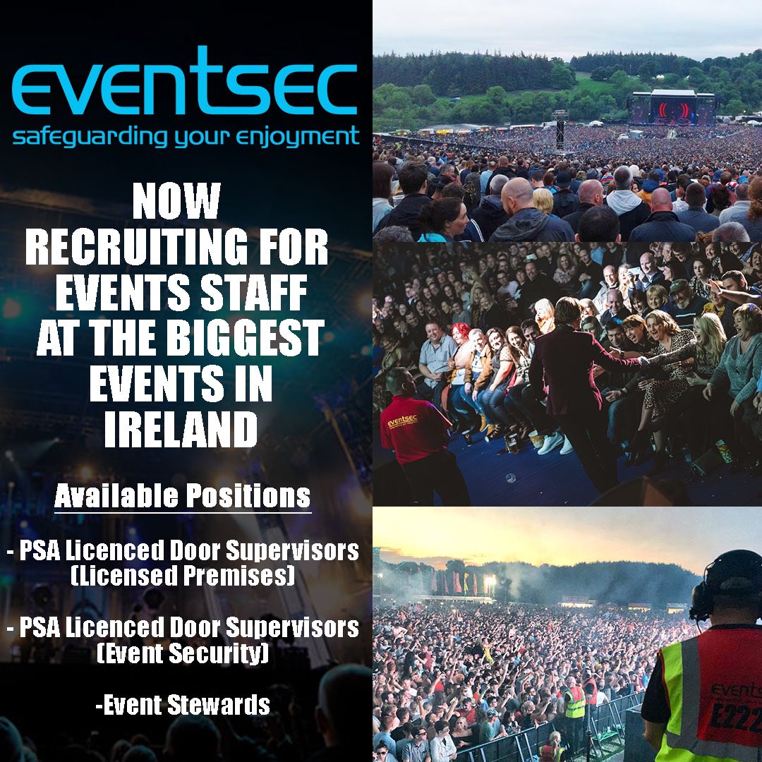 EventsecLtd's tweet image. Join our team to be part of the most exciting events with access to industry leading benefits such as:

⁃Competitive Pay
⁃Flexible Hours
⁃Work at leading events such as Croke Park | 3Arena | Longitude &amp;amp; many more

Click the link below to apply.

eventsec.co.uk/jobs