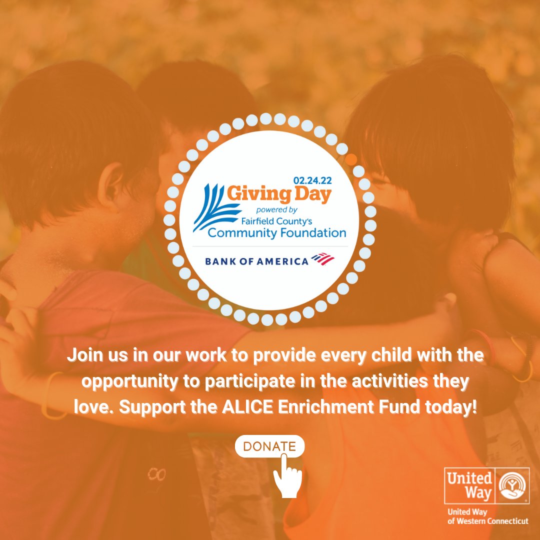 unitedwaycwc's tweet image. It's power hour for Greater Danbury! Make a difference in your community when you #donate to the ALICE Enrichment Fund. fcgives.org/organizations/… #FairfieldCountyGives #TogetherWeThrive