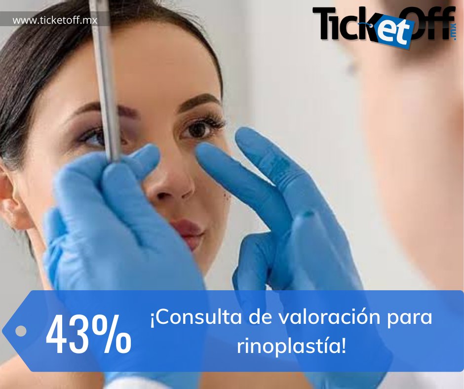 Ticketoffmx's tweet photo. ¡Consulta de valoración para rinoplastia! 

Precio Original: $1,500
Precio con Descuento: $850

En Dra. Nadya Fonseca - Polanco

Encuentra tu ticket: https://t.co/C6A8rMJAqf 

#CDMX #TicketOff #Descuentos #Promociones #Nariz #Rinoplastia #Consulta #Valoracion https://t.co/nDdCiAnfi6