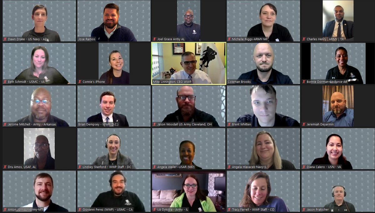 WWP_DC's tweet photo. A huge thank you to the more than 30 warriors who spent today meeting with 24 different U.S. House and Senate offices on important issues like #ToxicExposure, #WomenWarriors, and #MentalHealth during @WWP_DCโs #VirtualFlyIn. Your voices made a difference for #veterans today! https://t.co/SVMpXk3T97