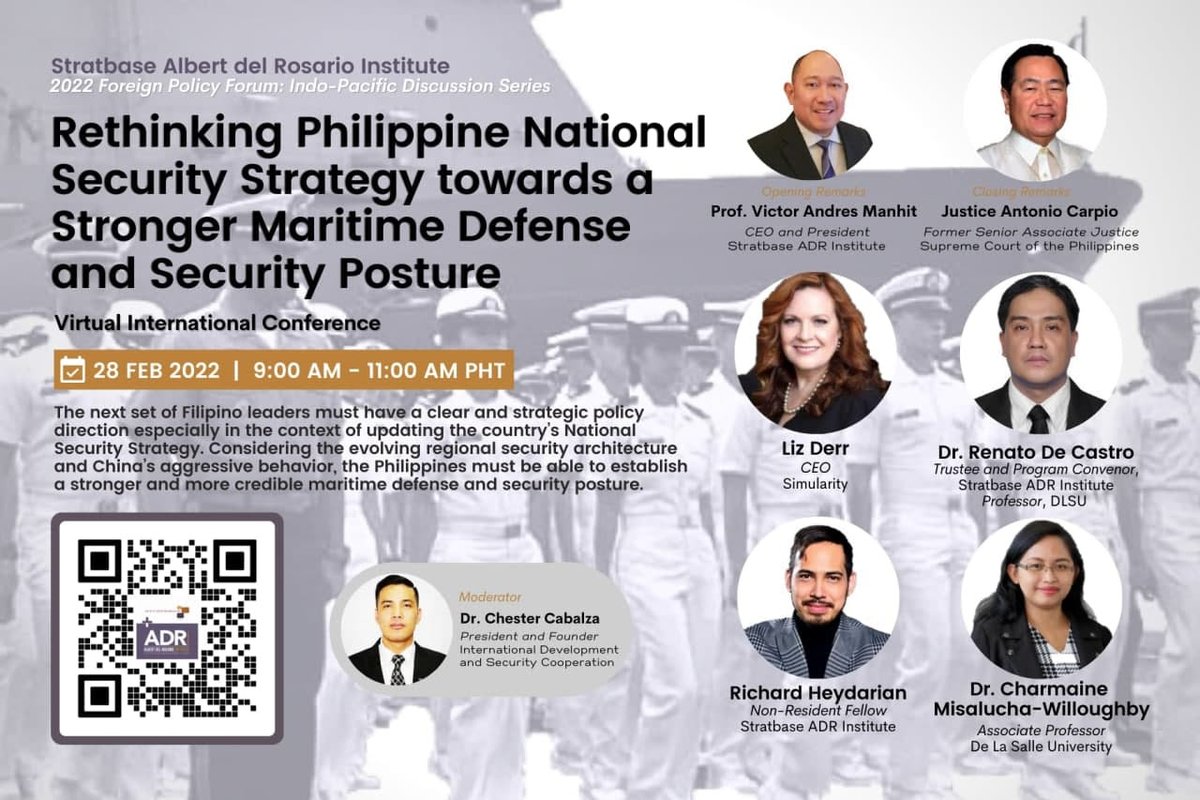 simularity's tweet image. We're excited to have our CEO as a Panelist for Rethinking Philippine National Security Strategy towards a Stronger Maritime Defense and Security Posture Feb 28 @StratbaseADRi