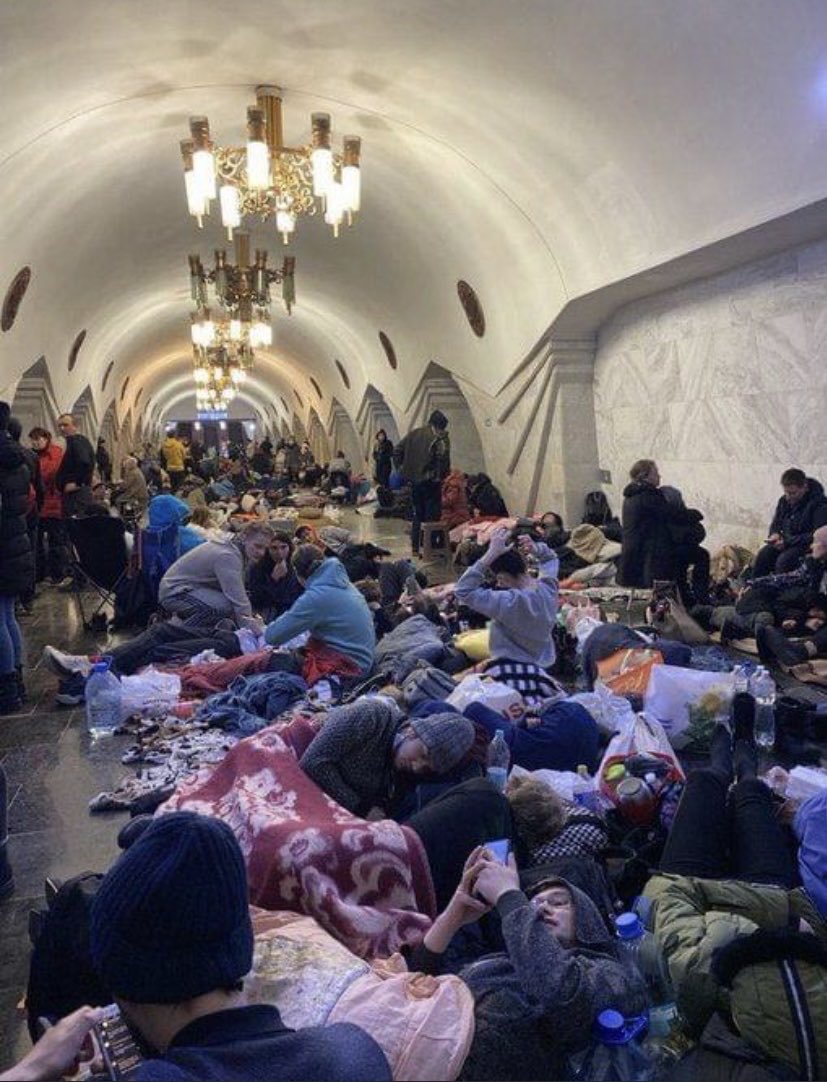 lily_hordienko's tweet photo. ⁦@StDemetriusCS⁩ As I sit at home with my family, this is where our Ukrainians in Kharkiv are-bomb shelter subway #heartbroken ⁦@TCDSB⁩ ⁦@TCDSBdirector⁩ ⁦@TCDSB_AJBRIA⁩ ⁦@Markus4Ward2⁩ ⁦@ukrcancongress⁩ ⁦@UCCToronto⁩⁦@UWCongress⁩ https://t.co/HMVeqM38mI