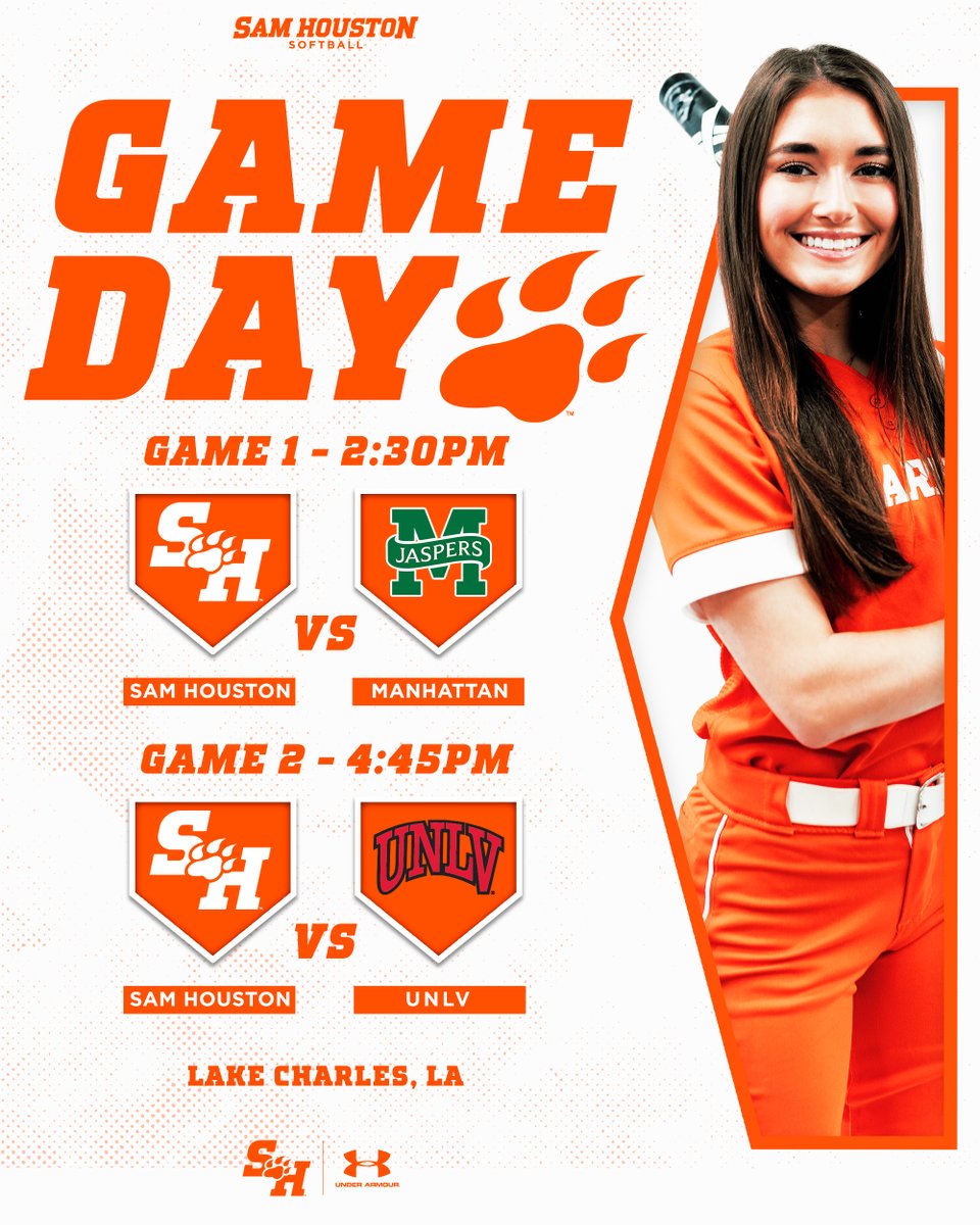 BearkatsSB's tweet photo. 🚨 GAME DAY
Here is today's schedule at the McNeese tournament.

#EatEmUpKats 

G1 🆚 Manhatten
⏰ 2:30 PM
📈 https://t.co/UN4rkbuYOd

G2 🆚 UNLV
⏰ 4:45 PM
📈 https://t.co/UN4rkbuYOd https://t.co/CdBFLijFrX