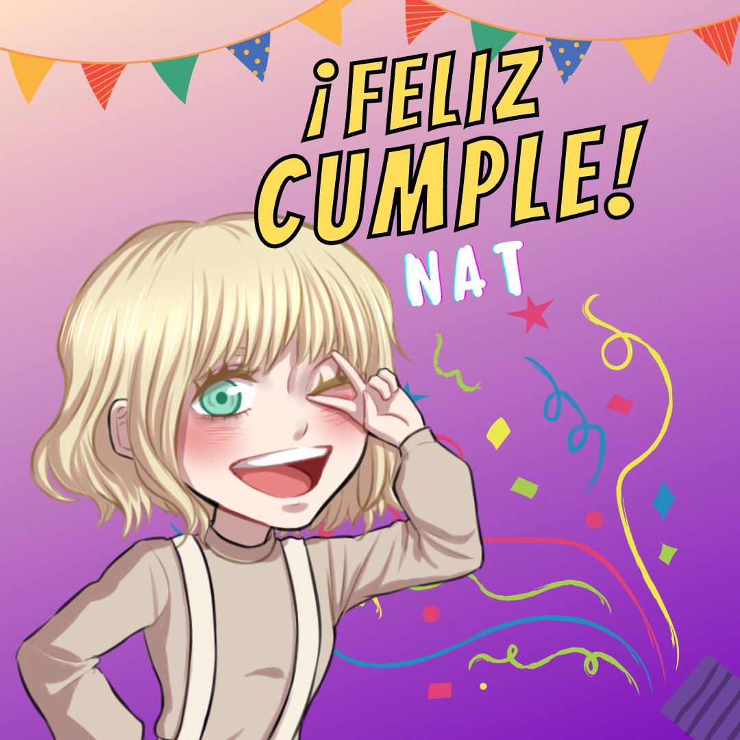 ncshow_'s tweet photo. Hoy estamos de fiesta, es el cumpleaños de Nat🎁🎉🎊!!
La talentosa dibujante 🎨 (y editora de video) del #ncshow
#felizcumpleaños
#animepodcats #podcasthost https://t.co/AA44eVvO6y
