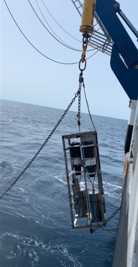 coral_chemist's tweet photo. First ever deployment of lab-on-chip wet chemical sensors onto the @RAPID_AMOC array! These @biogeosensing pH and TA sensors will make high resolution biogeochemical measurements for almost 2 years! #DY146 @NOCnews #biogeochemistry #oceanobserving https://t.co/YrtUG8EJQf