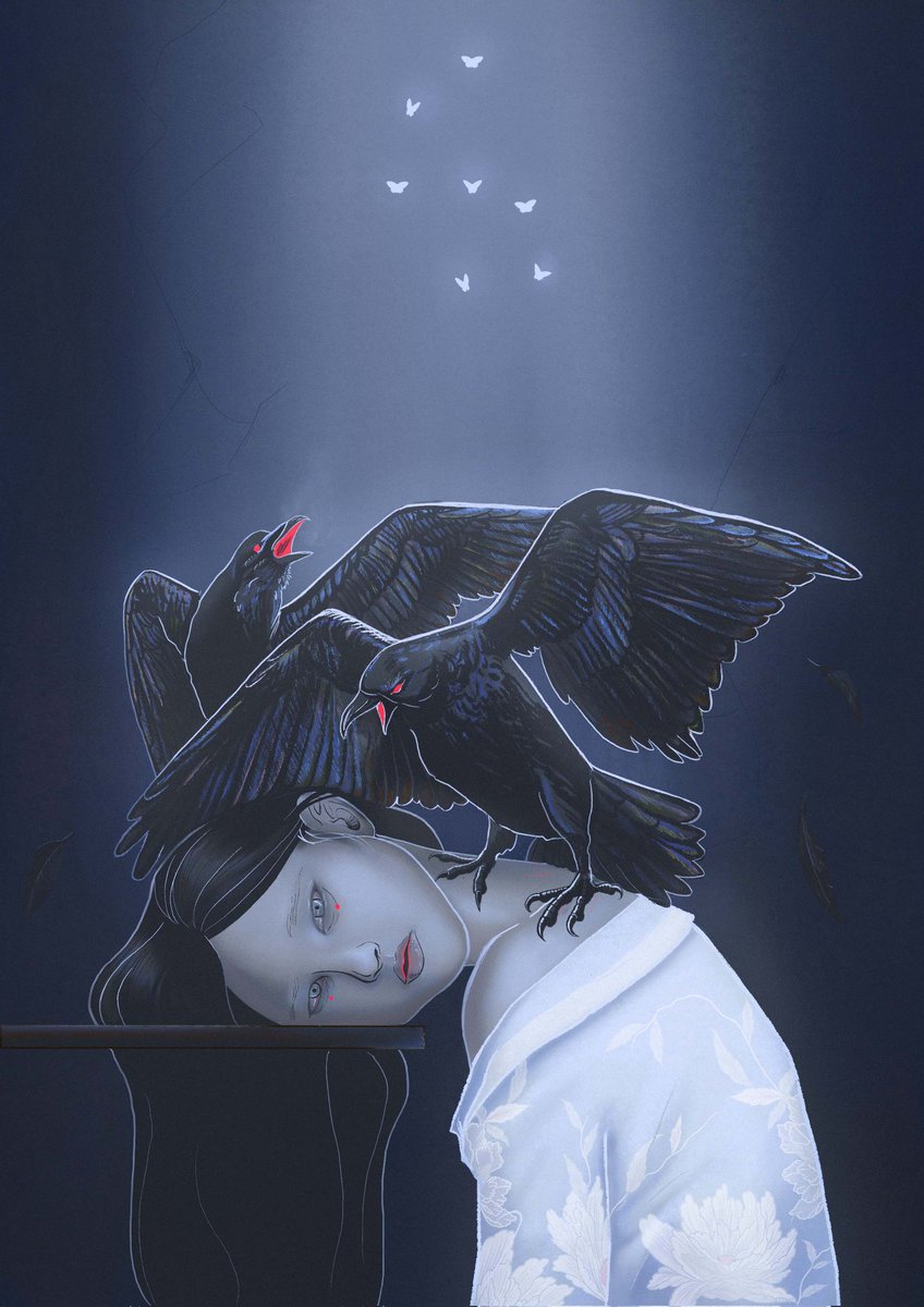 JennyUlstein's tweet photo. Digital painting 🪶 A concept-illustration piece I made a while ago 💫  #darkillustration
#sketchbookartist
#sketchbookproject
#artesobscurae
#digitalillustration
#darkarts https://t.co/G5qIlV38vS