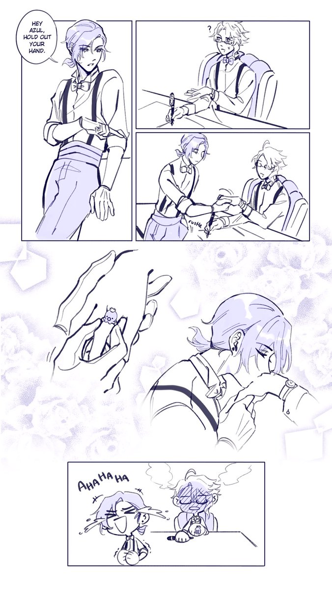 [twst oc] Lorel got a lil somethin from gachapon that reminded them of azul 💍🐙 