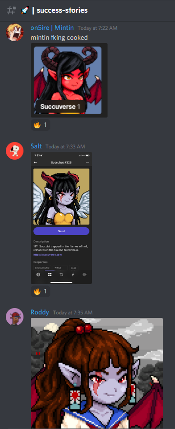 Even for the chaotic <a href="/succuverse/">Succuverse</a> public mint with only 47/1111 supply left, THE MINTIN FAM STILL COOKS 🔥🔥🔥

#mintincooksagain