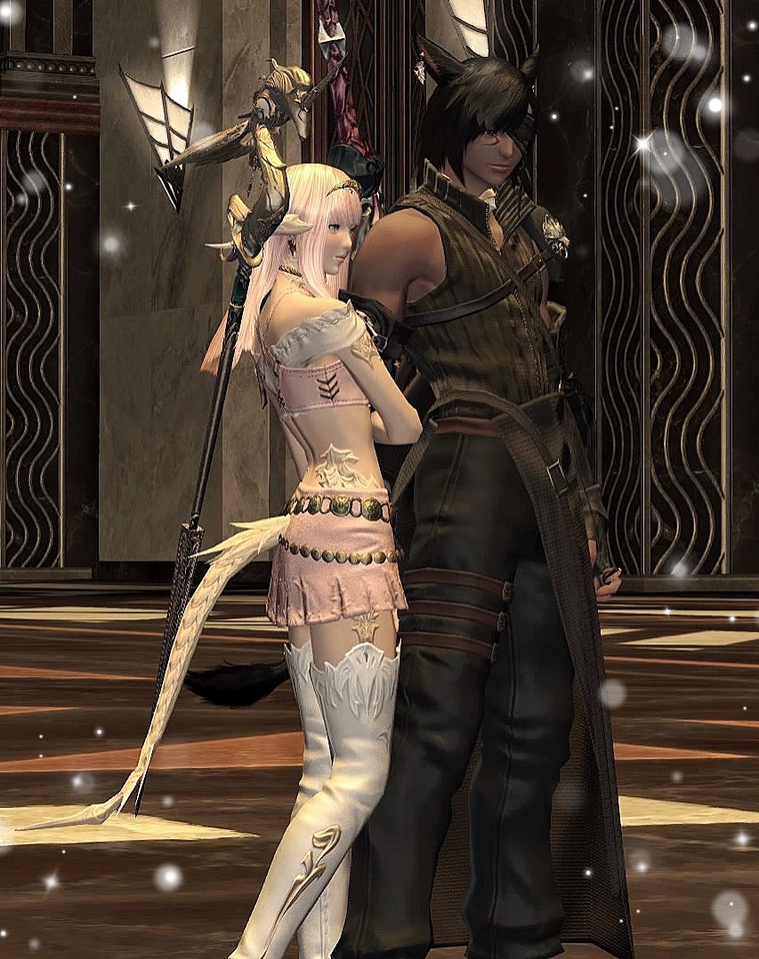 (っ◔◡◔)っ ♥ My BF recently came back to Ffxiv, so I took pics of us together cause I miss adventuring with him ♥ #FF14 #FFXIV
