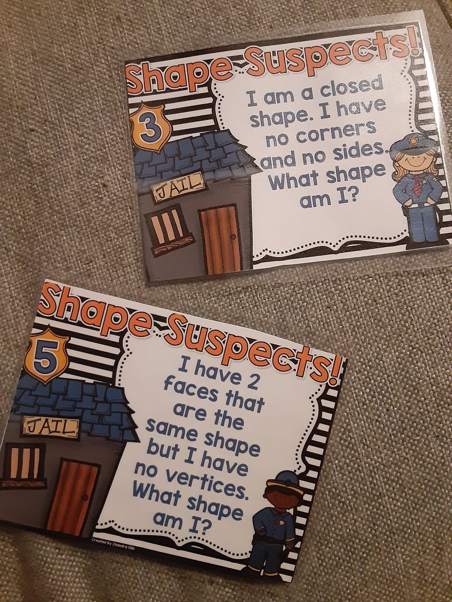 mrsbowesteaches's tweet photo. Today we became shape detectives.
We had to read, discuss and solve each task card with our group. Once we had the answer we visited Mrs. Bowes to receive a shape piece. The goal was to receive a shape for each blank on our gameboard. #teamwork #mathvocab #gamesinmath https://t.co/sEgeKVZZRk