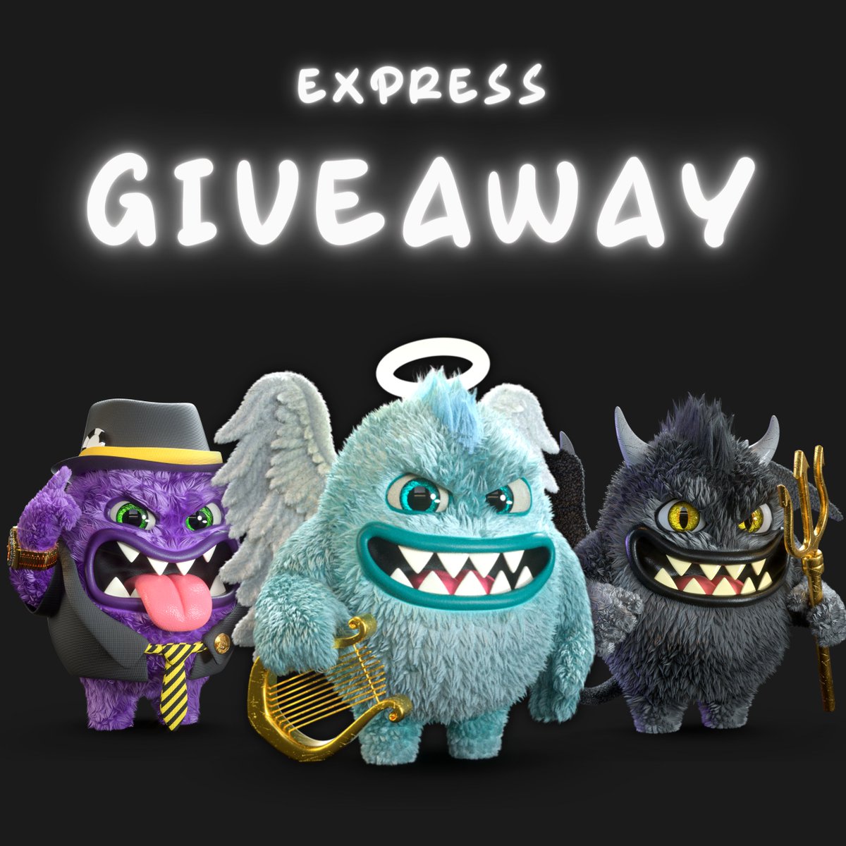 🎉 EXPRESS GIVEAWAY 5 WL SPOTS 🎉

To enter :
- Follow <a href="/MonsterCmpnft/">Monster Companion</a> 
- Like &amp; RT
- Tag a Friends

⚡️ Results in 12 hours!